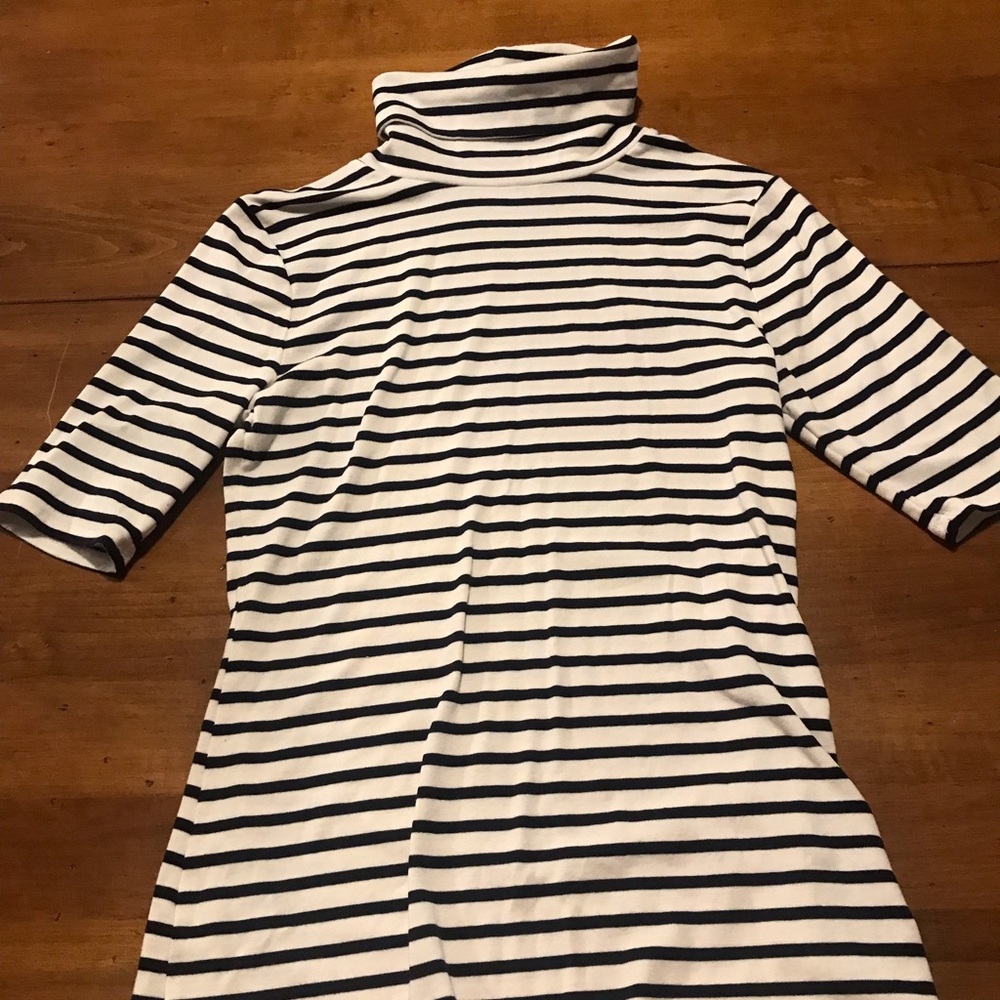 Striped Turtle Neck